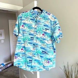 Men's Vineyard Vines x Target short sleeved "Island Getaway" button down shirt